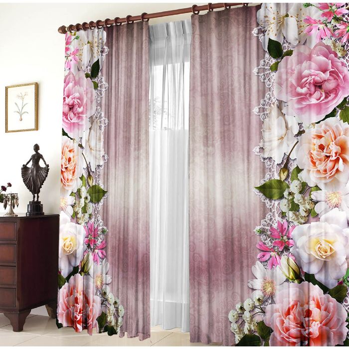 Комплект штор 21082 "Премиум", ш 150 х в 270 см - 2 шт, разноцветный