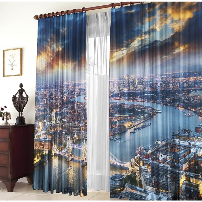 Комплект штор 21086 "Темза", ш 150 х в 270 см - 2 шт, разноцветный