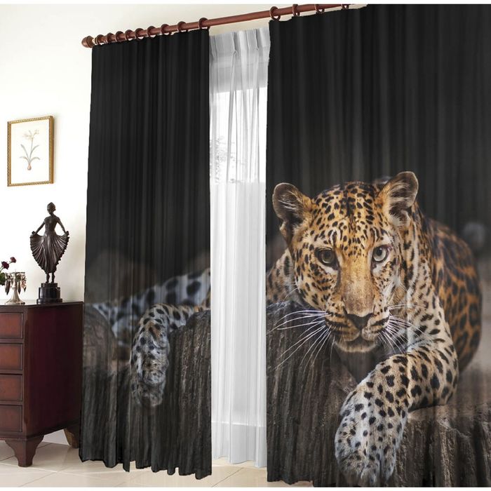 Комплект штор 21090 "Хищник", ш 150 х в 270 см - 2 шт, разноцветный