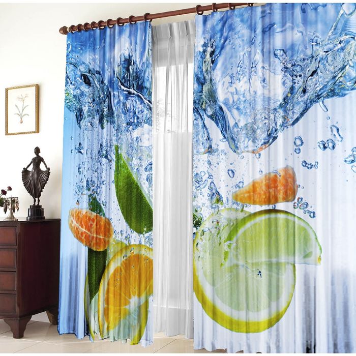 Комплект штор 21092 "Цитрус", ш 150 х в 270 см - 2 шт, разноцветный