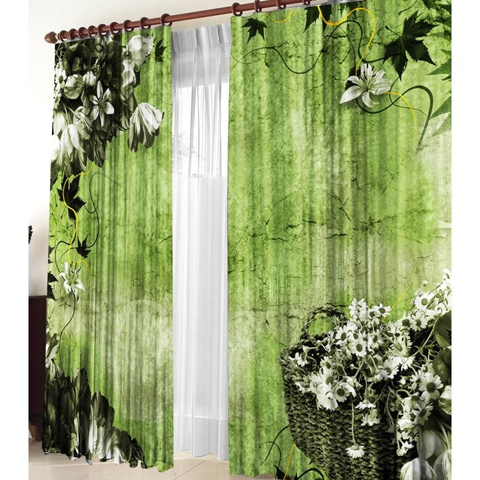 Комплект штор 21097 "Оливия", ш 150 х в 270 см - 2 шт, разноцветный