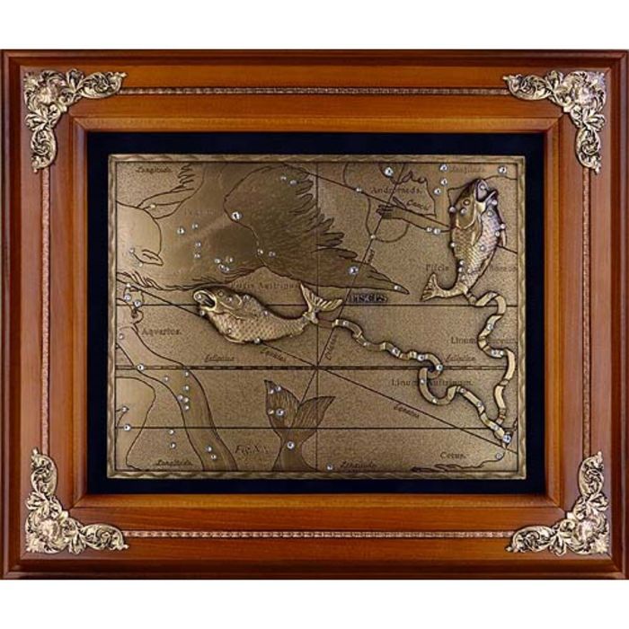 Деревянная ключница настенная «Рыбы»