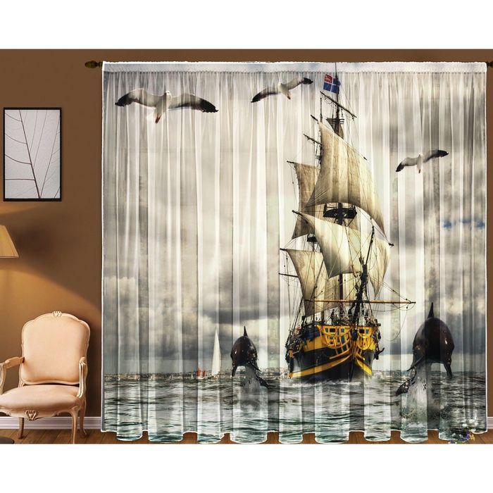 Тюль "Парусник", размер 290х270 см 21126