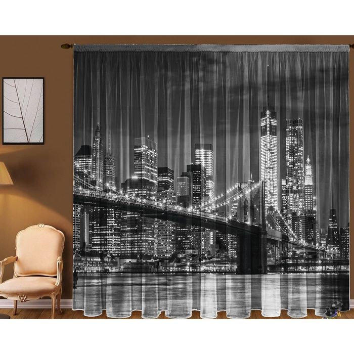 Тюль "Бруклинский мост", размер 290х270 см 21135