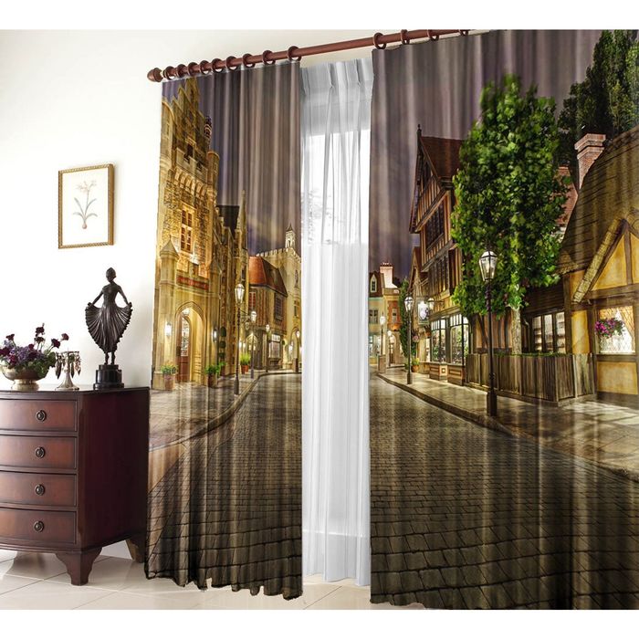 Комплект штор 21146 "Прага", ш 150 х в 270 см - 2 шт, разноцветный