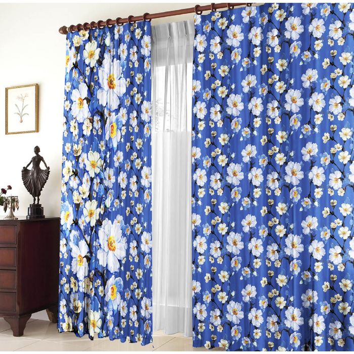 Комплект штор 21176 "Синева", ш 150 х в 270 см - 2 шт, разноцветный