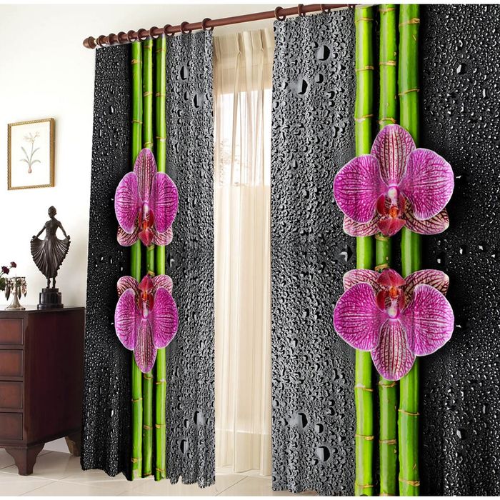 Комплект штор 21179 "Бамбук", ш 150 х в 270 см - 2 шт, разноцветный