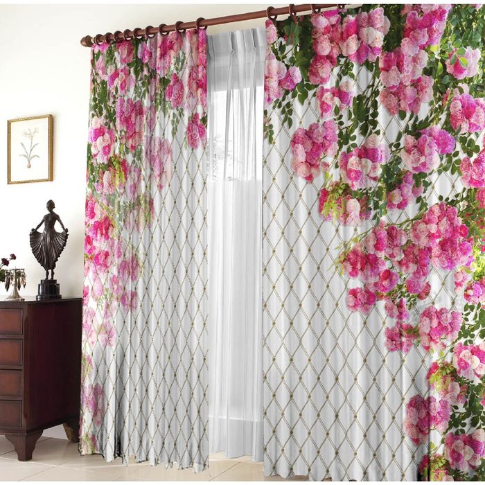 Комплект штор 21195 "Клематис", ш 150 х в 270 см - 2 шт, разноцветный