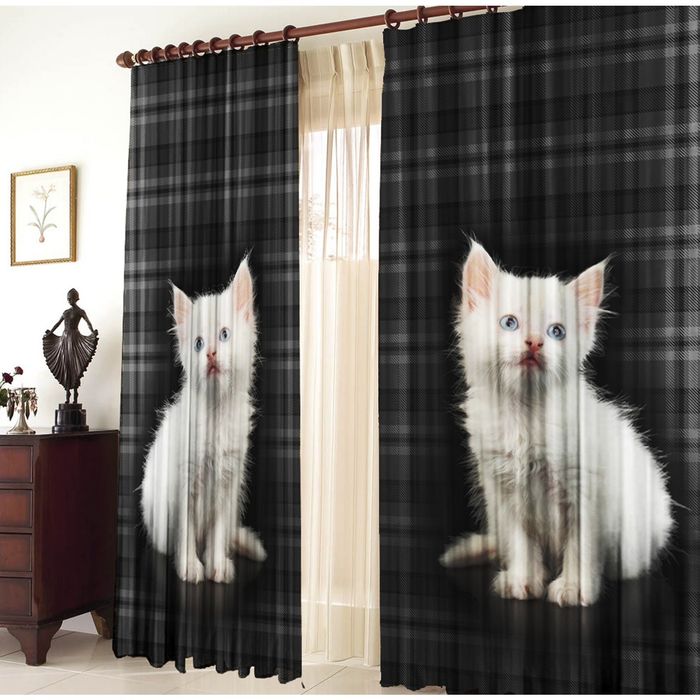 Комплект штор 21197 "Котёнок", ш 150 х в 270 см - 2 шт, разноцветный