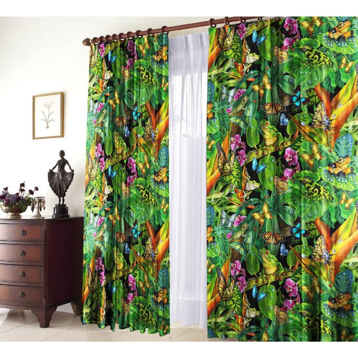 Комплект штор 21208 "Лягушата", ш 150 х в 270 см - 2 шт, разноцветный