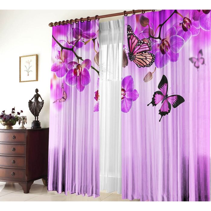 Комплект штор 21216 "Нега", ш 150 х в 270 см - 2 шт, разноцветный