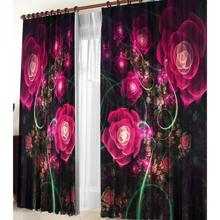 Комплект штор 21217 "Неон", ш 150 х в 270 см - 2 шт, разноцветный