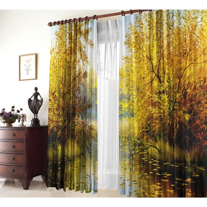 Комплект штор 21218 "Осень", ш 150 х в 270 см - 2 шт, разноцветный