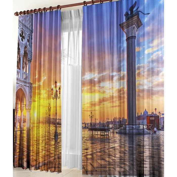 Комплект штор 21224 "Площадь", ш 150 х в 270 см - 2 шт, разноцветный