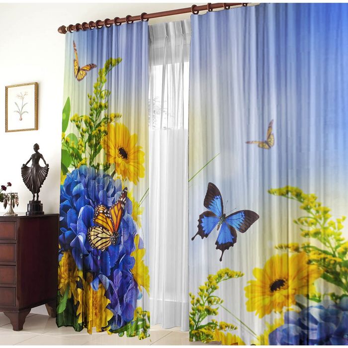 Комплект штор 21231 "Рассвет", ш 150 х в 270 см - 2 шт, разноцветный