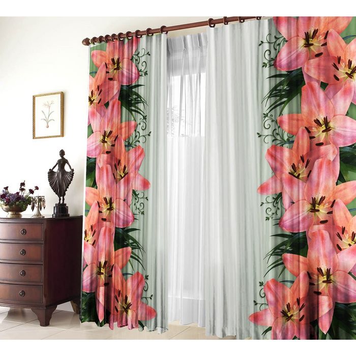 Комплект штор 21235 "Россо", ш 150 х в 270 см - 2 шт, разноцветный