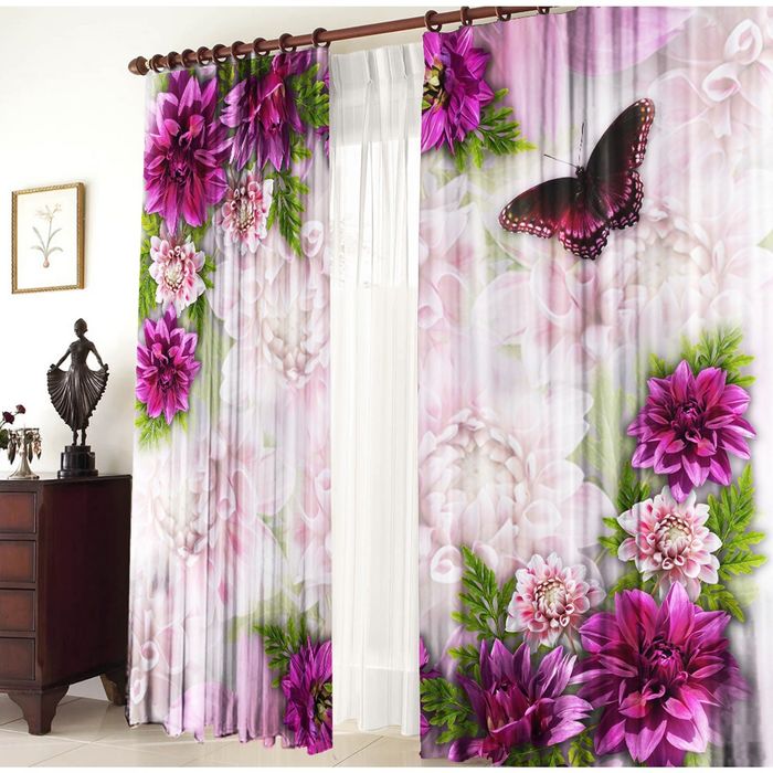 Комплект штор 21240 "Фиолет", ш 150 х в 270 см - 2 шт, разноцветный