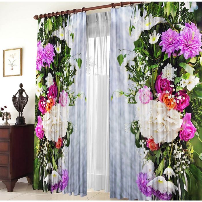 Комплект штор 21242 "Шлейф", ш 150 х в 270 см - 2 шт, разноцветный