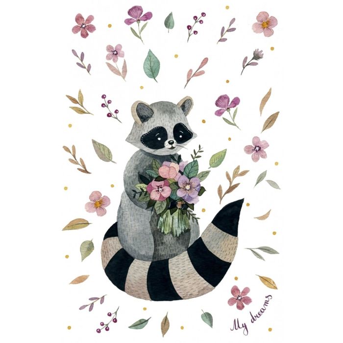 My dreams. Енот. Романтичный блокнот от Vicky_Od