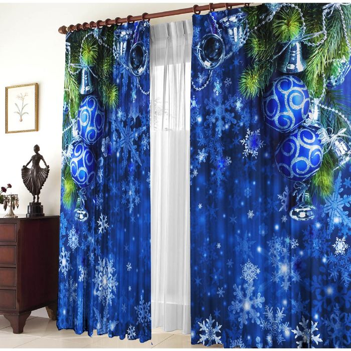 Комплект штор 21248 "Колокольчики", ш 150 х в 270 см - 2 шт, разноцветный