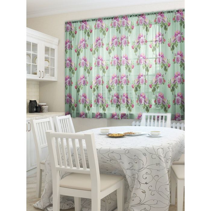 Тюль "Безе мятное", размер 160х290 см