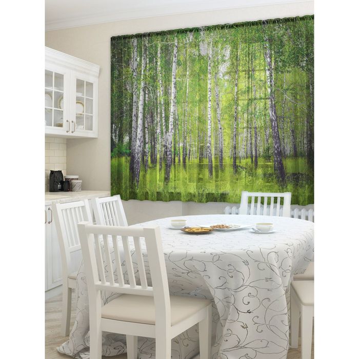 Тюль "Берёзовая роща", размер 160х290 см
