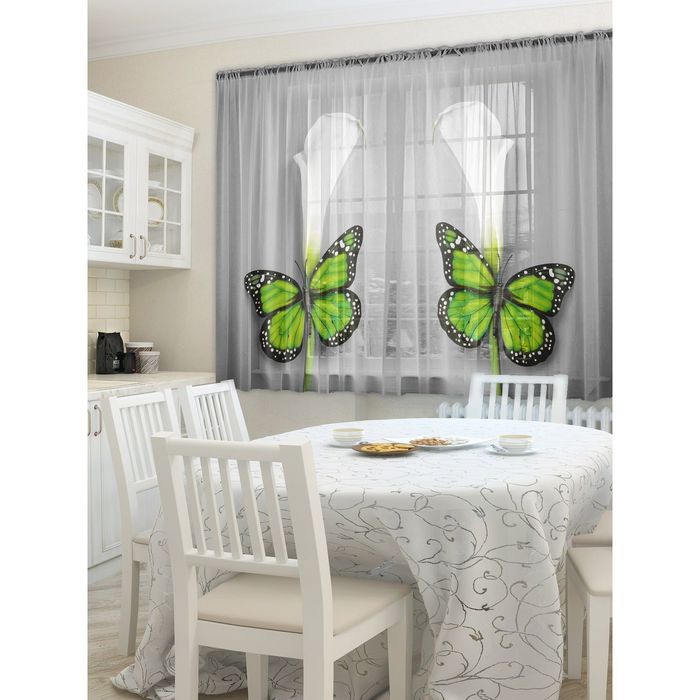 Тюль "Каллы", размер 160х290 см