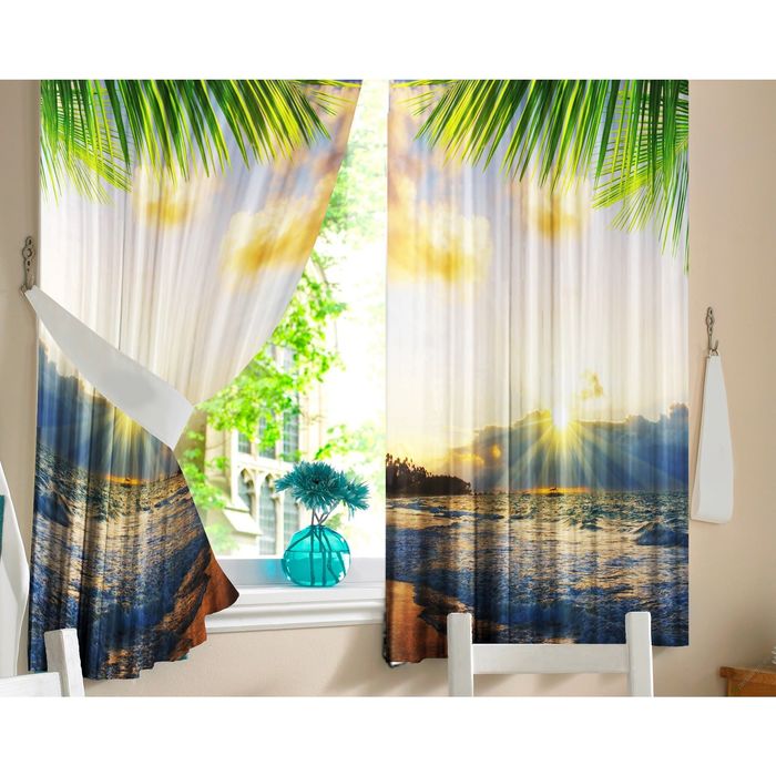 Шторы кухонные "Баунти", 145х160 см-2 шт, габардин