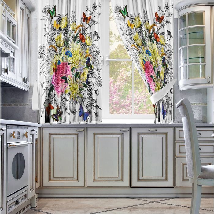 Комплект штор 21322 "Танец", ш 145 х в 160 см - 2 шт, разноцветный