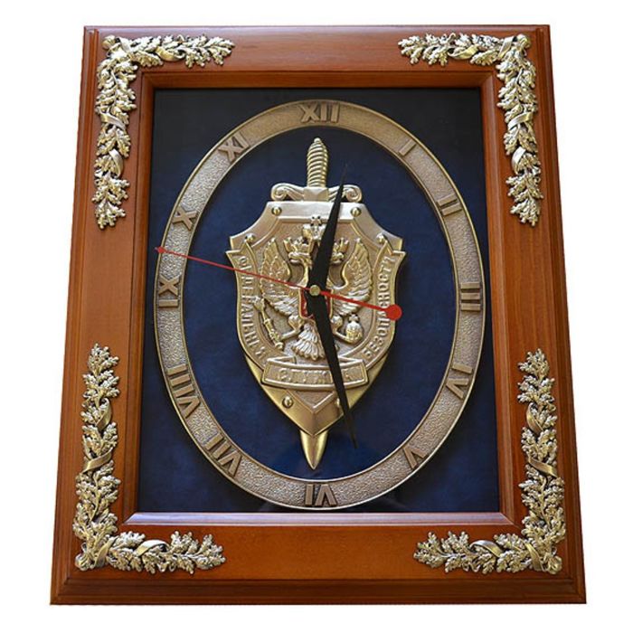 Настенные часы "Эмблема Федеральной Службы Безопасности РФ" (ФСБ России)