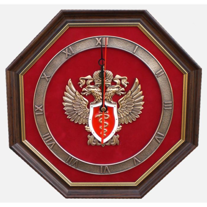 Настенные часы "Эмблема Федеральной службы РФ по контролю за оборотом наркотиков" (ФСКН России)   20