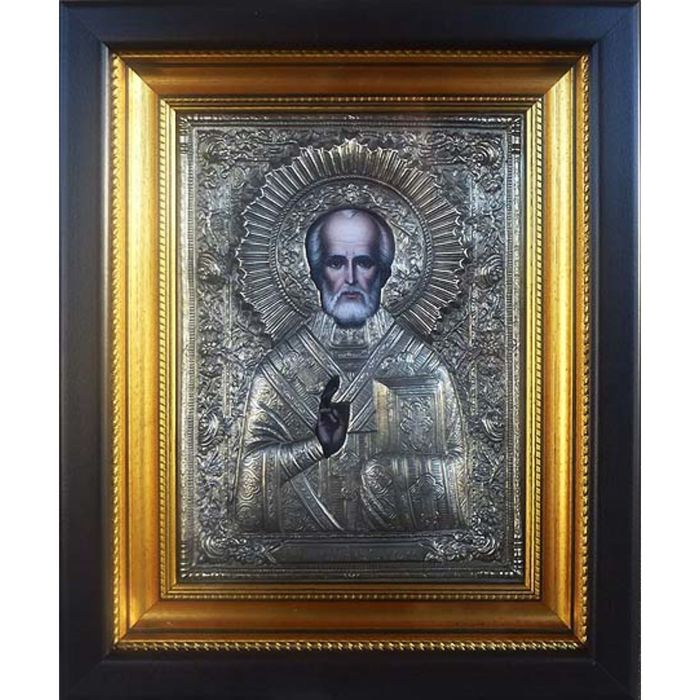 Икона «Николай Чудотворец» (гальванопластика)
