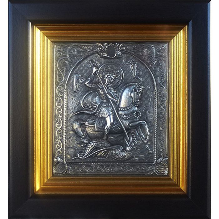 Икона «Святой великомученик Георгий Победоносец» (гальванопластика)