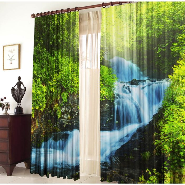 Комплект штор "Горный ручей", 150х270 см, габардин