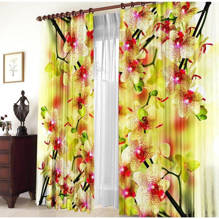 Комплект штор 21017 "Каприз", ш 150 х в 270 см - 2шт, разноцветный