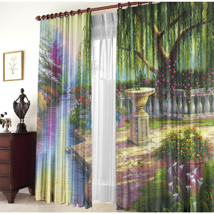 Комплект штор 21019 "Лирика", ш 150 х в 270 см - 2 шт, разноцветный