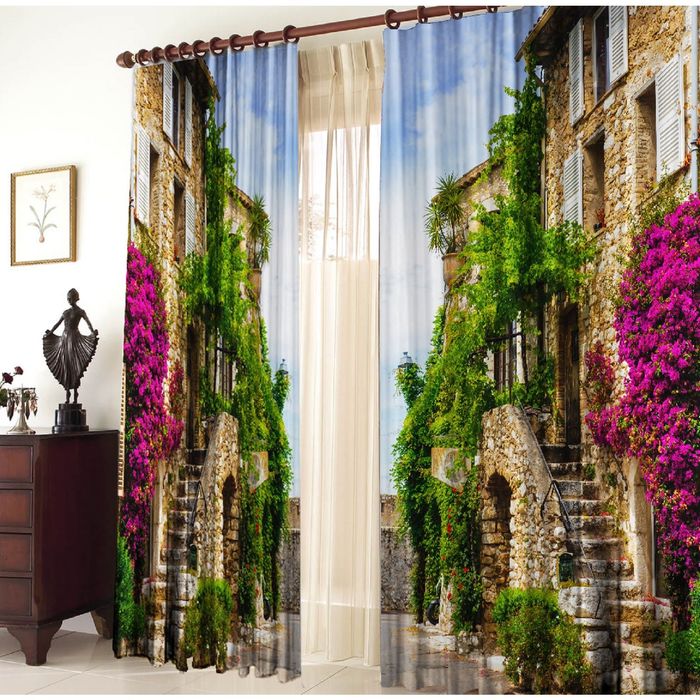 Комплект штор 21036 "Улица", ш 150 х в 270 см - 2 шт, разноцветный