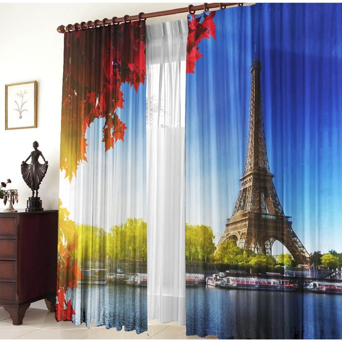 Комплект штор 21039 "Франция", ш 150 х в 270 см - 2 шт, разноцветный