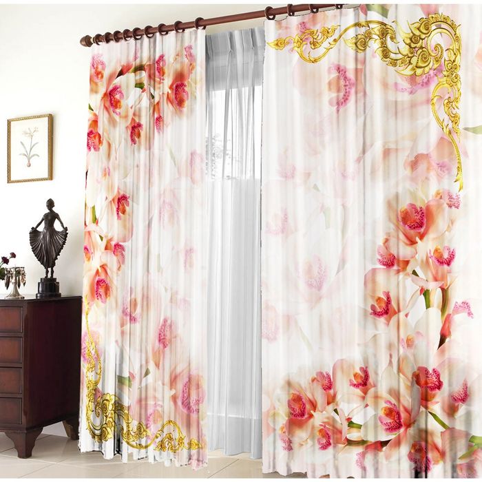 Комплект штор 21054 "Белиссимо", ш 150 х в 270 см - 2 шт, разноцветный