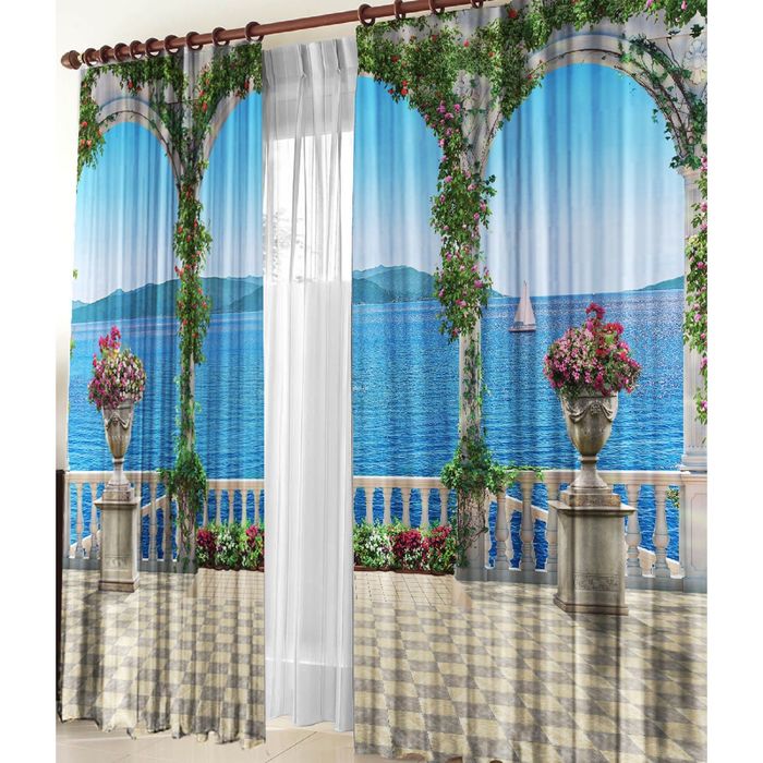 Комплект штор 21056 "Терраса", ш 150 х в 270 см - 2 шт, разноцветный