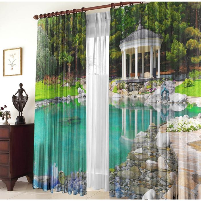 Комплект штор 21069 "Беседка", ш 150 х в 270 см - 2 шт, разноцветный