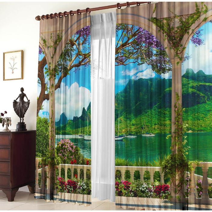 Комплект штор 21071 "Гавань", ш 150 х в 270 см - 2 шт, разноцветный