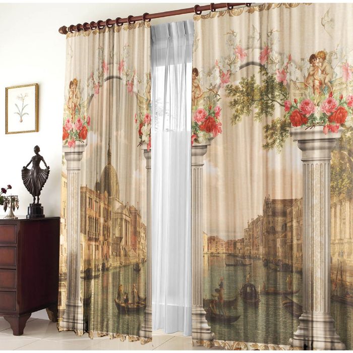 Комплект штор 21072 "Гименей", ш 150 х в 270 см - 2 шт, разноцветный