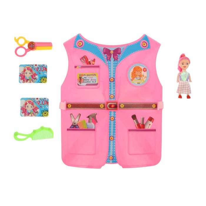 Набор игровой "Парикмахер" с куклой и фартуком