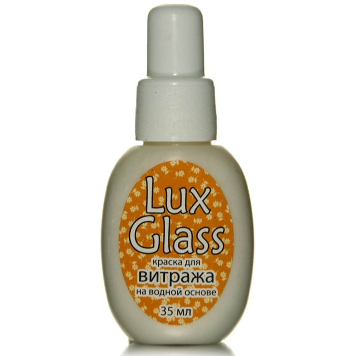 Краска по стеклу витражная Pearl LUXART LuxGlass, 35мл, белая перламутровая