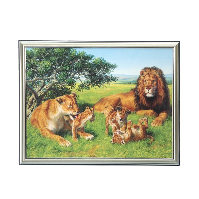 Картина "Львиная семья"