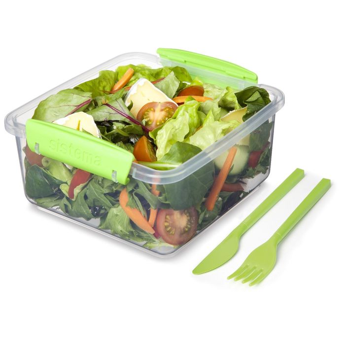 Контейнер TO-GO, с приборами, 1,2 л, микс