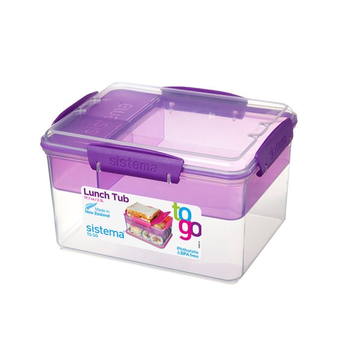 Контейнер двухуровневый TO-GO, с разделителями, 2,3 л, микс