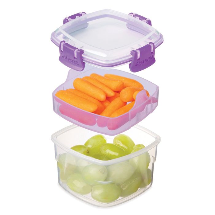 Контейнер TO-GO, двухуровневый, 400 мл, микс