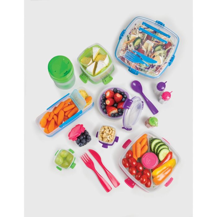 Контейнер TO-GO, двухуровневый, 400 мл, микс